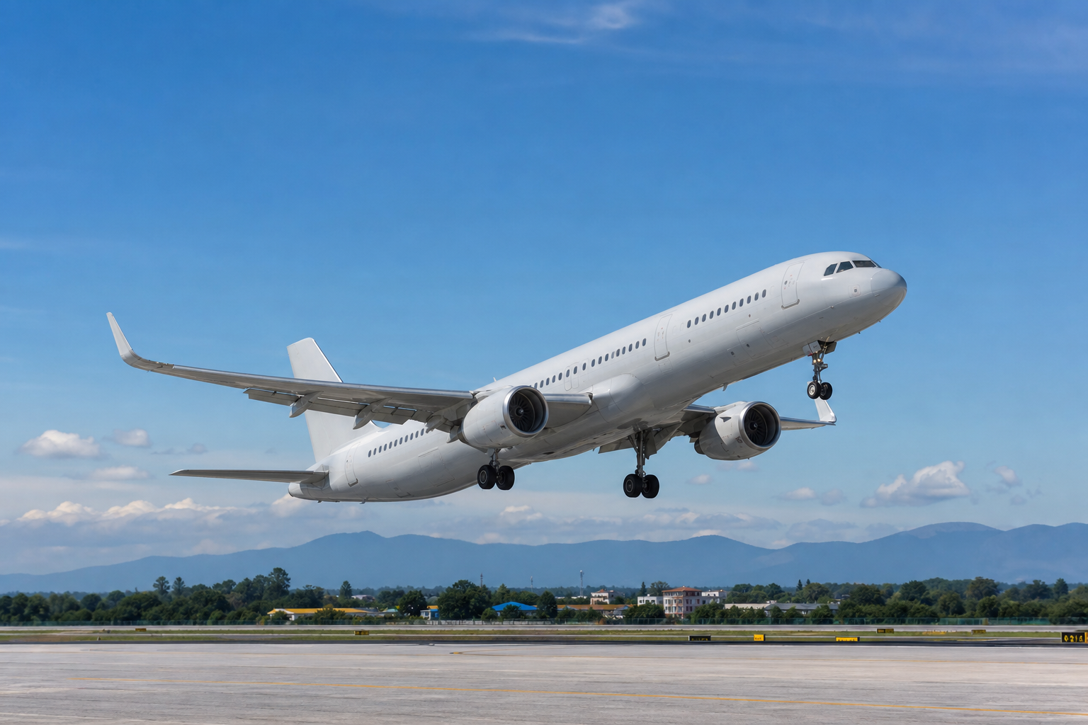 Avion sur piste — secteur aéronautique et défense